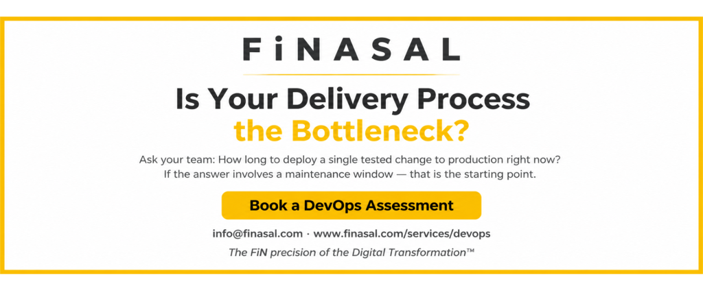 FiNASAL DevOps assessment for financial institutions — book a DevSecOps consultation at info@finasal.com