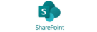 Microsoft SharePoint logo representing enterprise document management and collaboration.