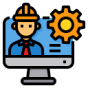 Icon representing proactive managed IT infrastructure support